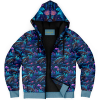 Chokefish™ Microfleece Zip-Up Hoodie Marine Life-005B