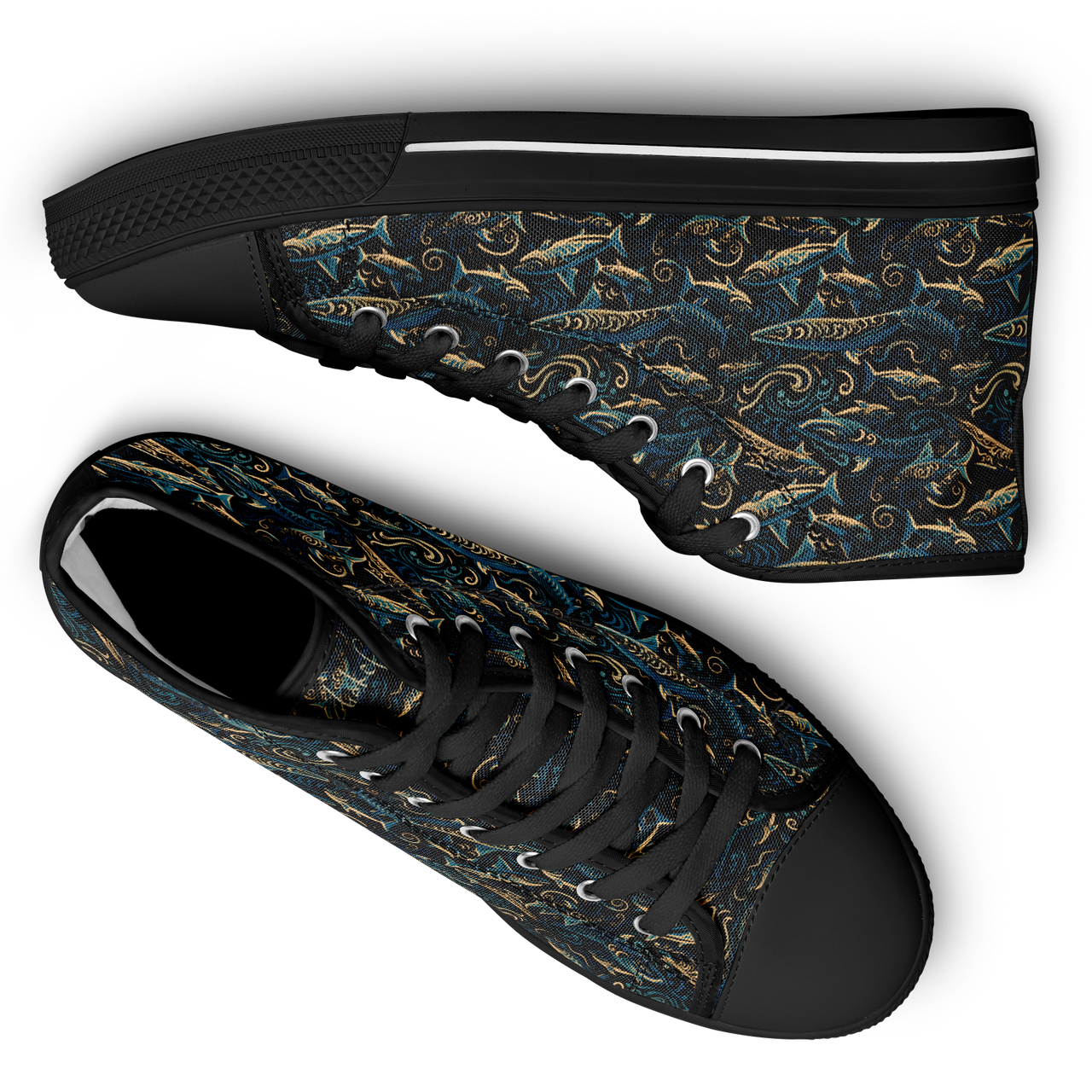 Chokefish™ Urban Peak Retro High Tops-Marine-003-2