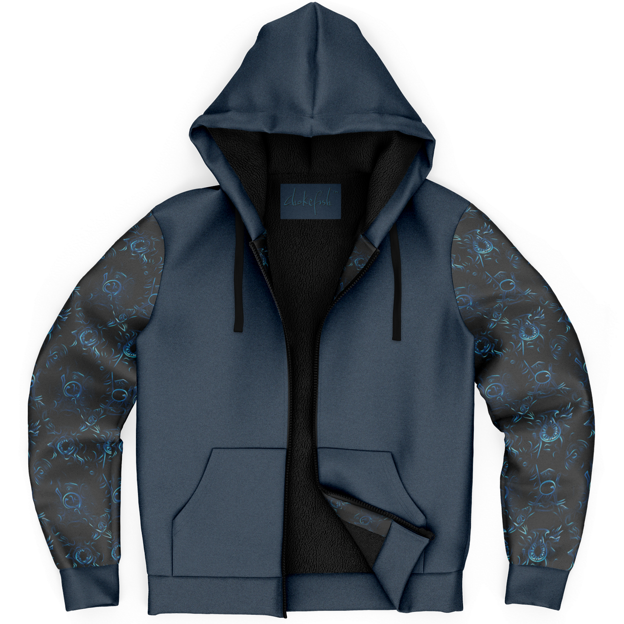 Chokefish™ Microfleece Zip-Up Hoodie Sun&Saltwater-005SEB