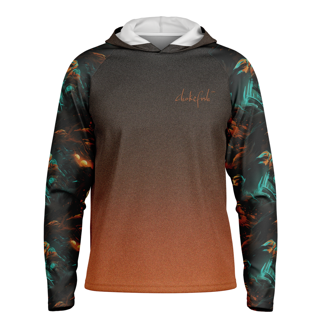 Chokefish™ Long Sleeve Every Day All Weather Hooded Shirt Men's-Motocross-001