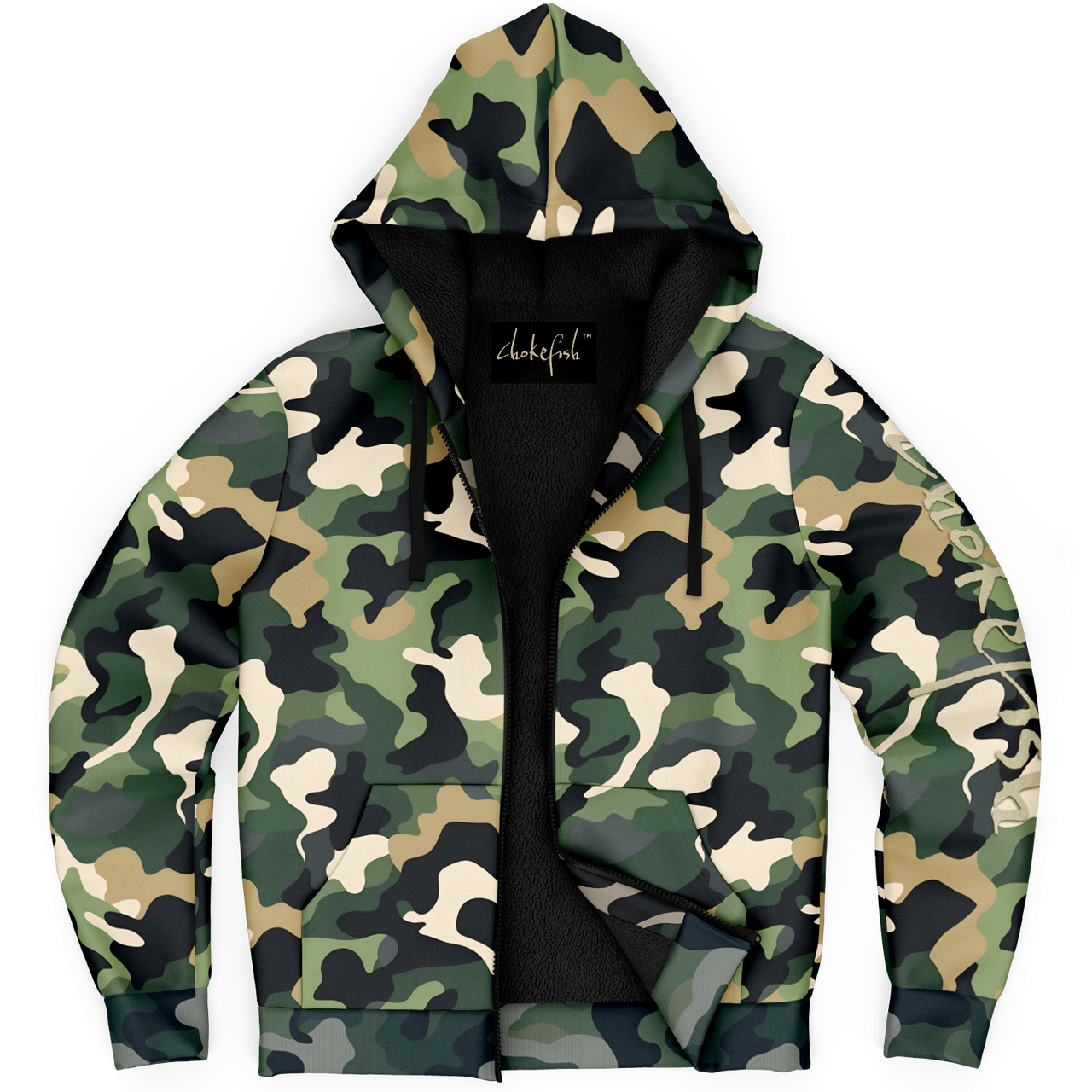 Chokefish™ Microfleece Zip-Up Hoodie Camouflage-002B
