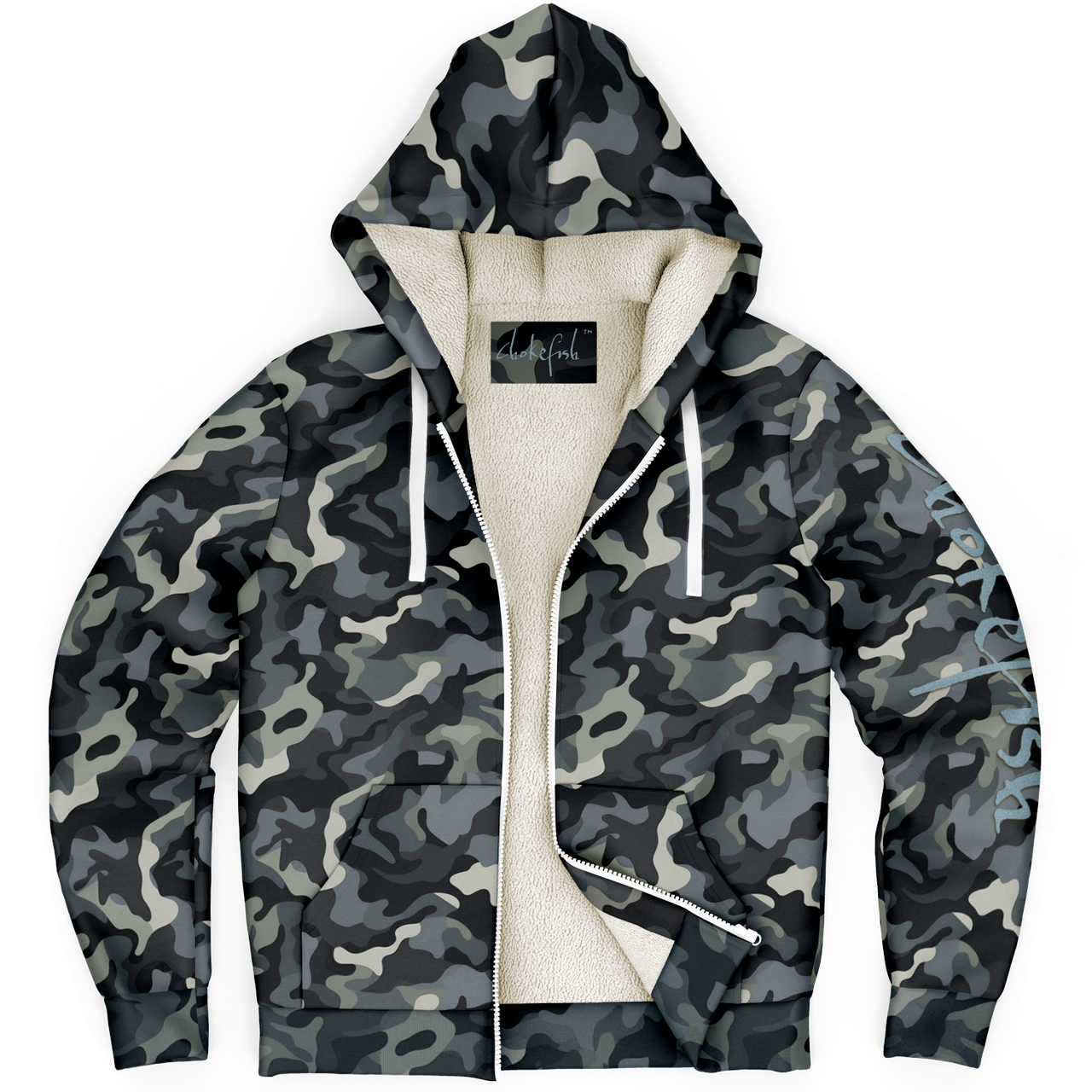 Chokefish™ Microfleece Zip-Up Hoodie Camouflage-007