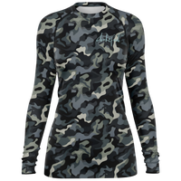 Chokefish™ Long Sleeve Rashguard Camouflage Woman's Shirt-004