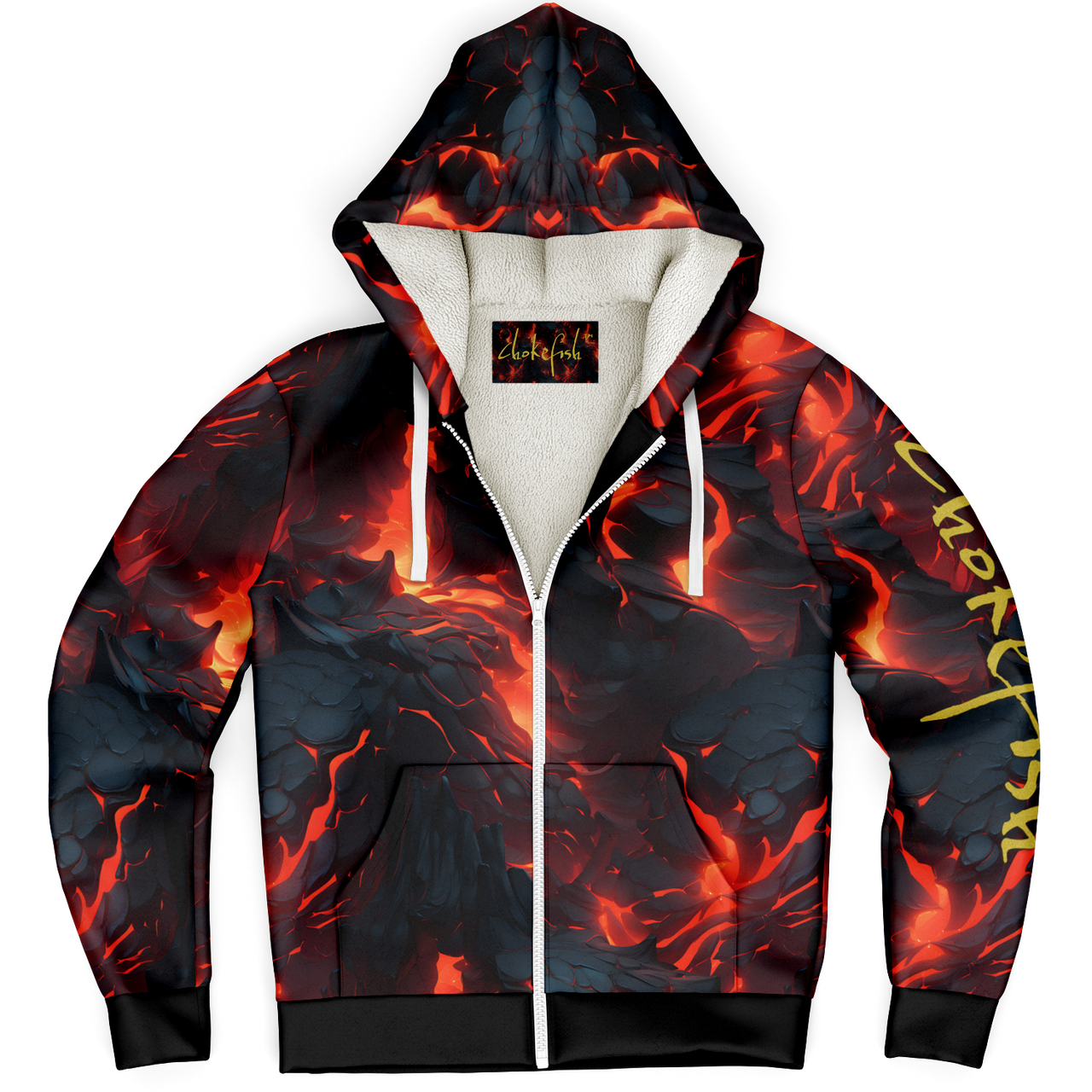 Chokefish™ Microfleece Zip-Up Hoodie Volcano-003