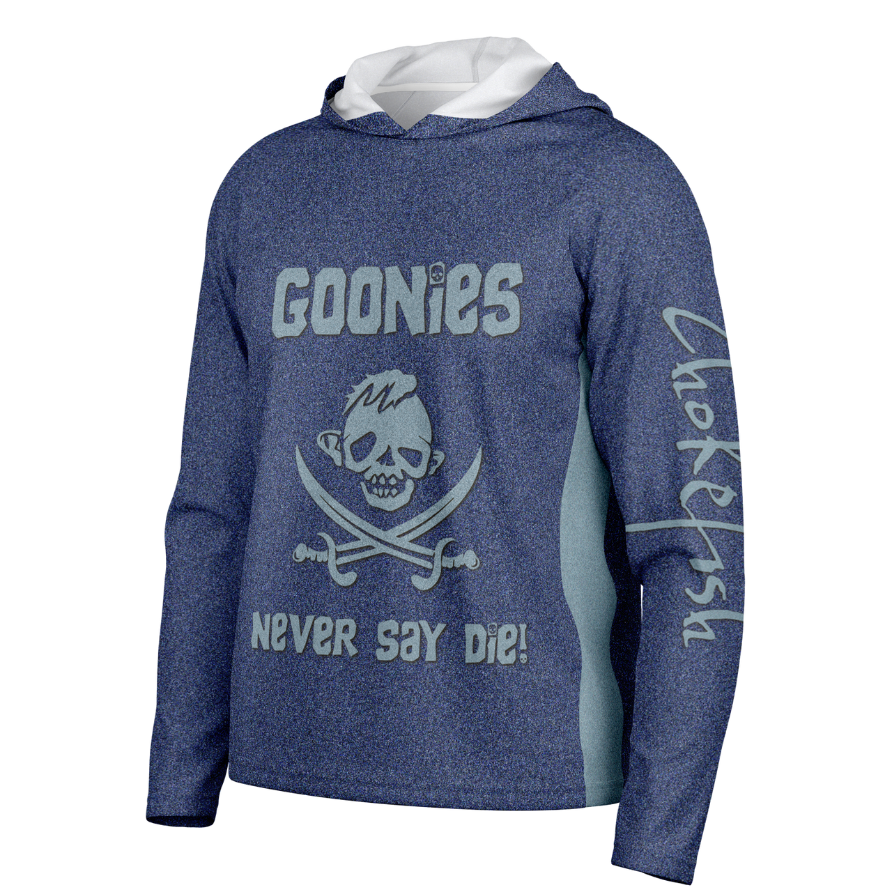 Chokefish™ Long Sleeve Every Day All Weather Hooded2 "Goonies Never Say Die" Shirt Men's - SLE