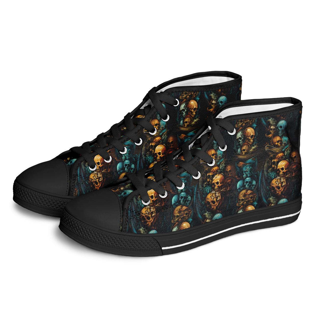 Chokefish™ Urban Peak Retro High Tops-Skulls-004