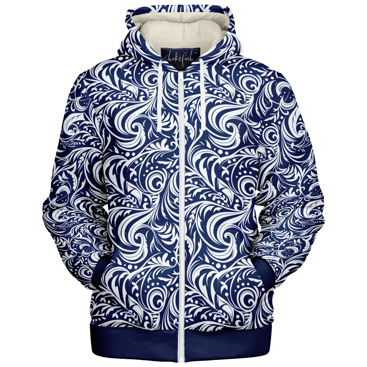 Chokefish™ Microfleece Zip-Up Hoodie Maori-006-2