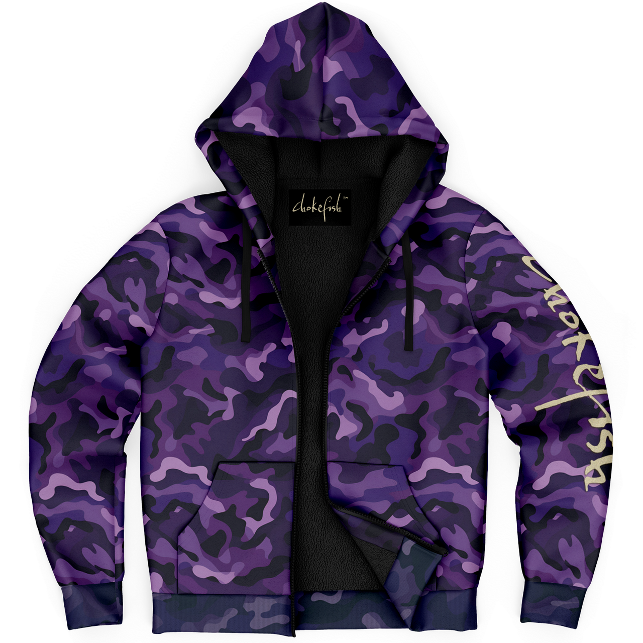 Chokefish™ Microfleece Zip-Up Hoodie Camouflage-013B