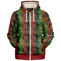 Chokefish™ Microfleece Zip-Up Hoodie Cannabis-005
