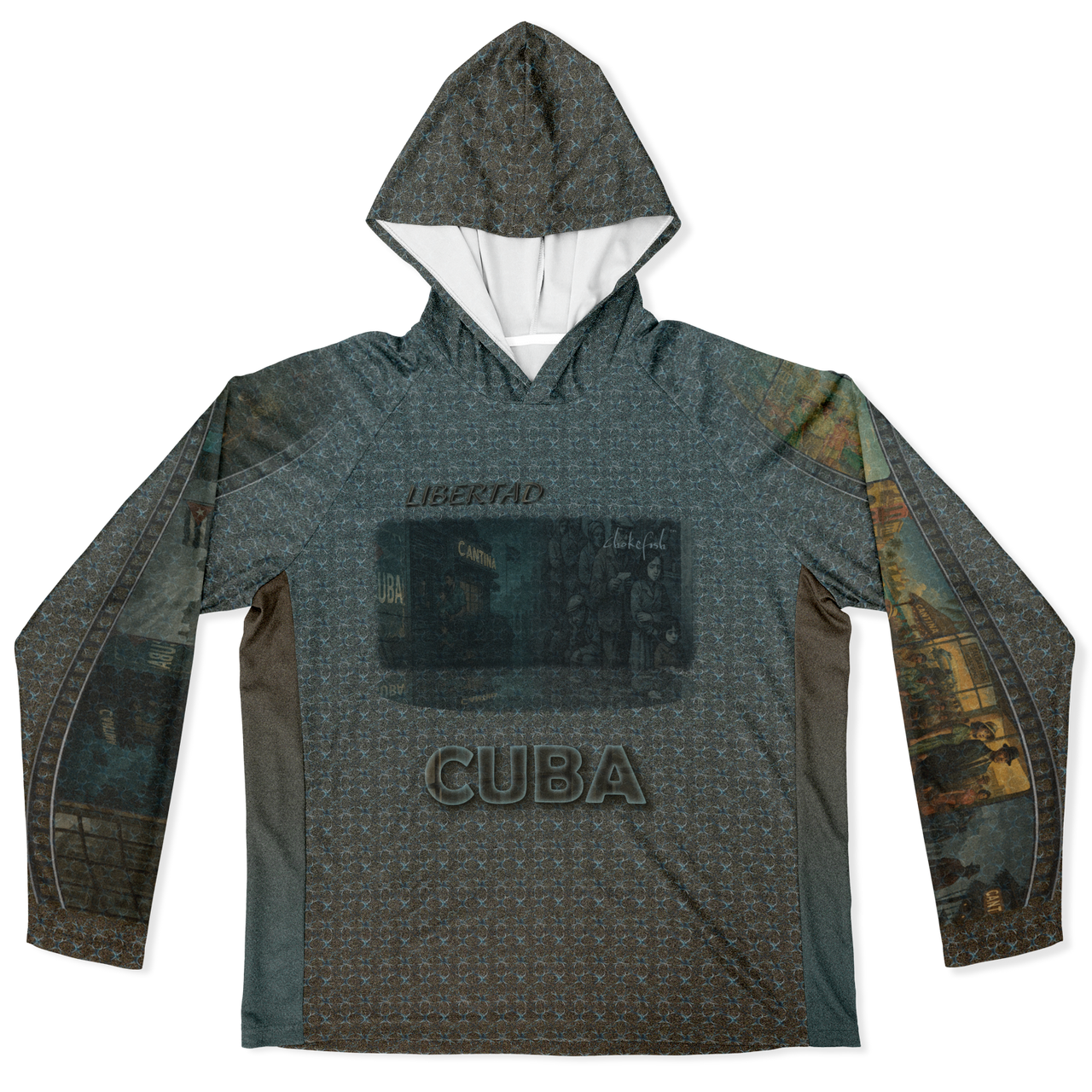 Chokefish™ Long Sleeve Every Day All Weather Shirt Men's Hooded Story-Of-Cuba