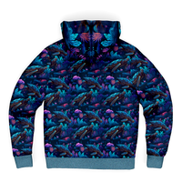 Chokefish™ Microfleece Zip-Up Hoodie Marine Life-005B