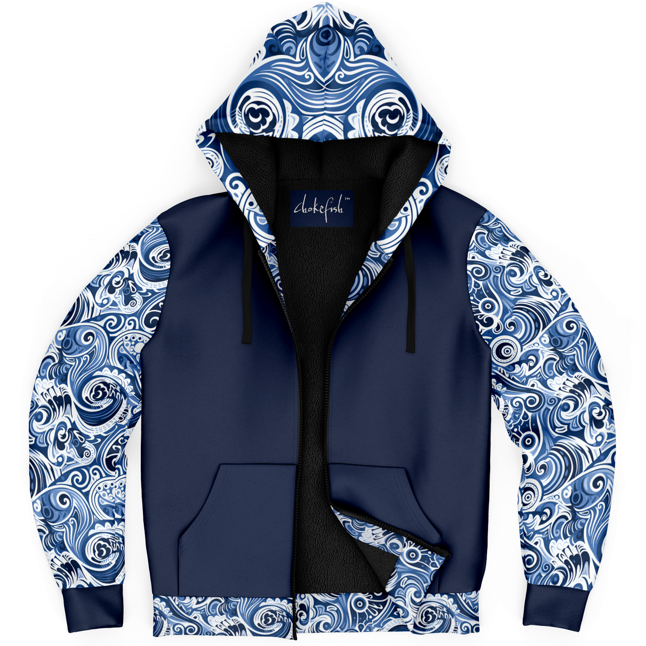 Chokefish™ Microfleece Zip-Up Hoodie Maori-002B