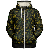 Chokefish™ Microfleece Zip-Up Hoodie Cannabis-007