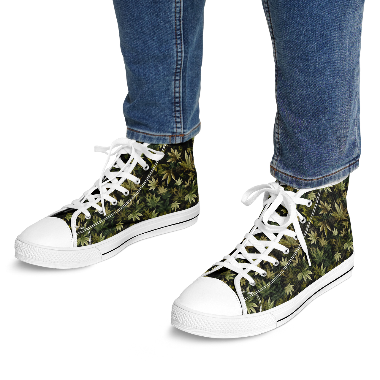 Chokefish™ Urban Peak Retro High Tops-Cannabis-007