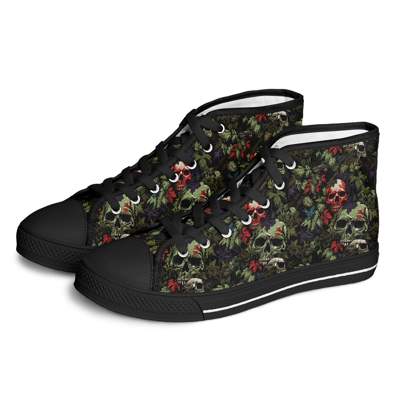 Chokefish™ Urban Peak Retro High Tops-Skulls-025B