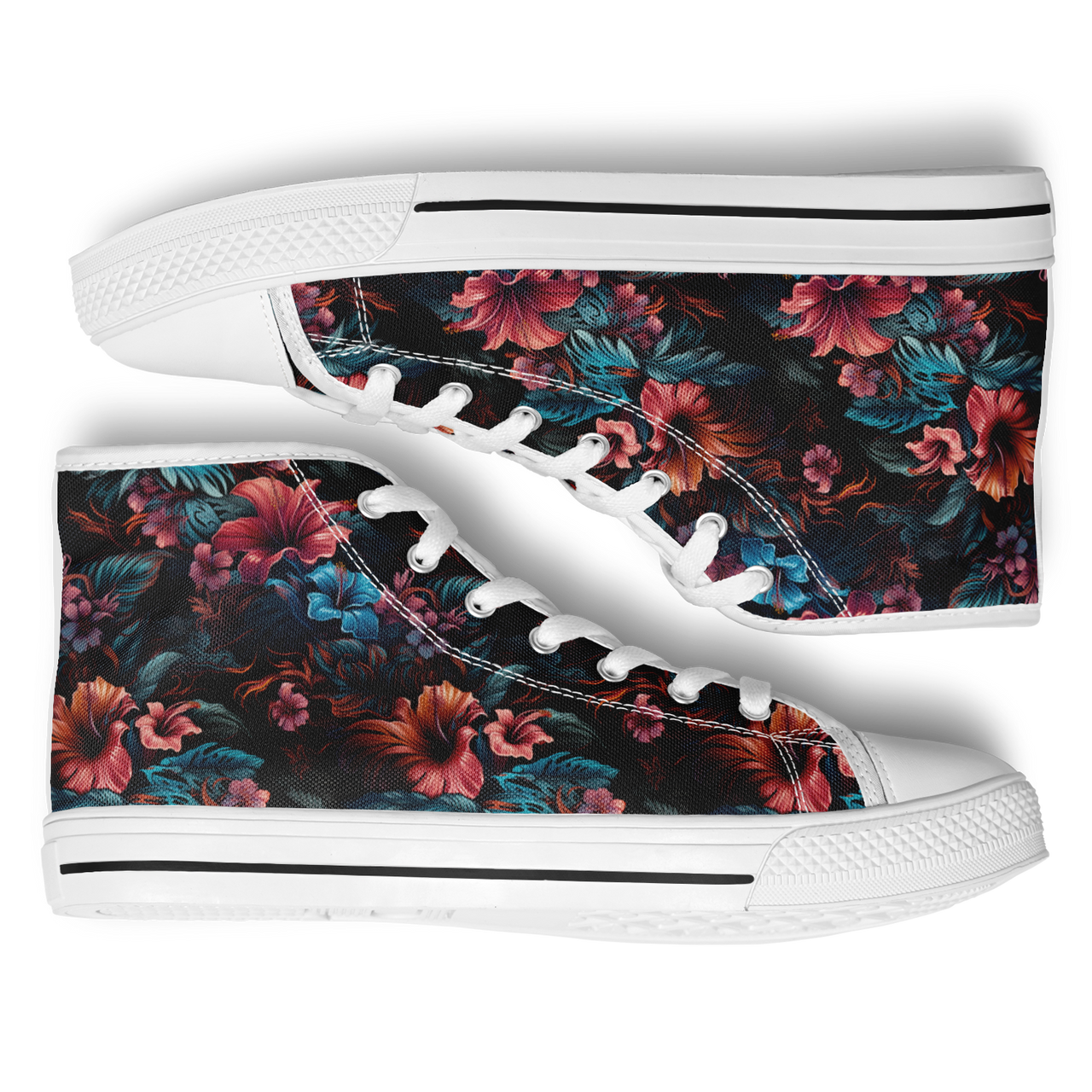 Chokefish™ Urban Peak Retro High Tops-Floral-006