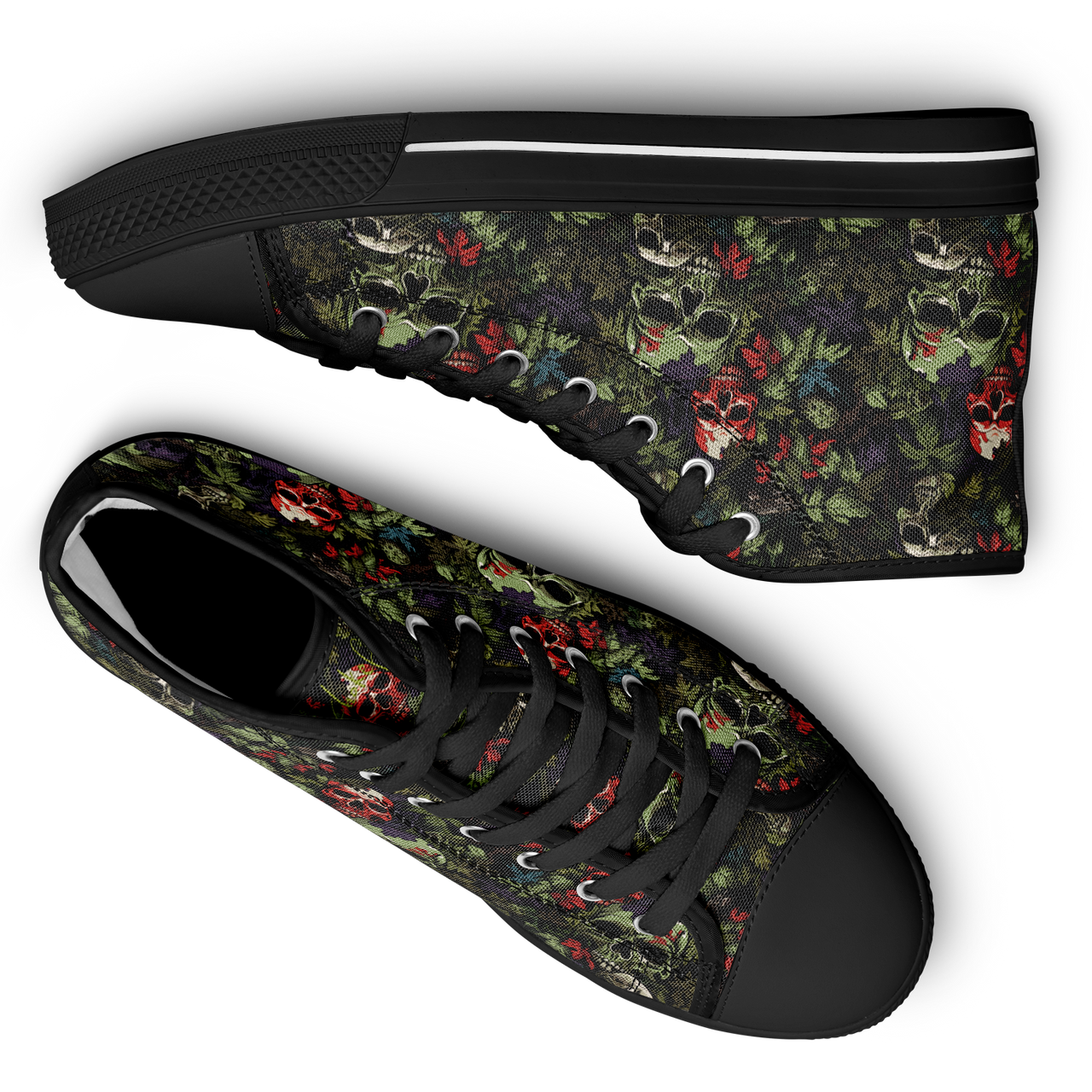 Chokefish™ Urban Peak Retro High Tops-Skulls-025B