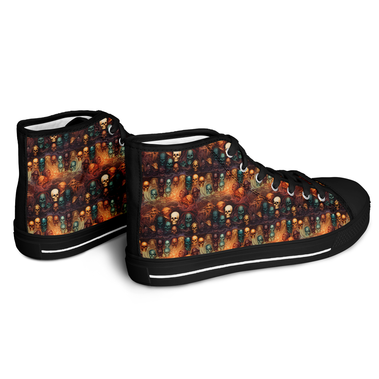Chokefish™ Urban Peak Retro High Tops-Skulls-002