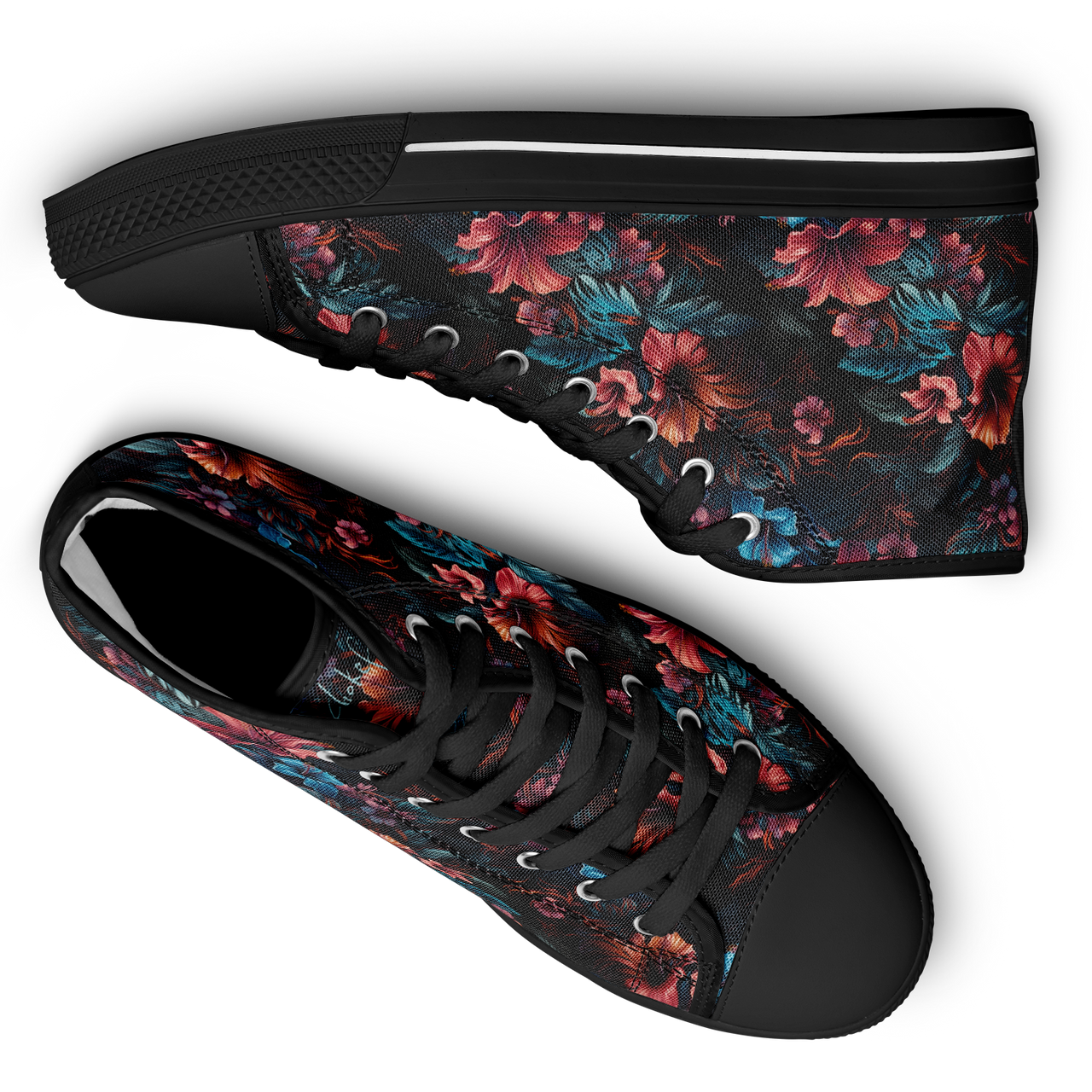 Chokefish™ Urban Peak Retro High Tops-Floral-006-2