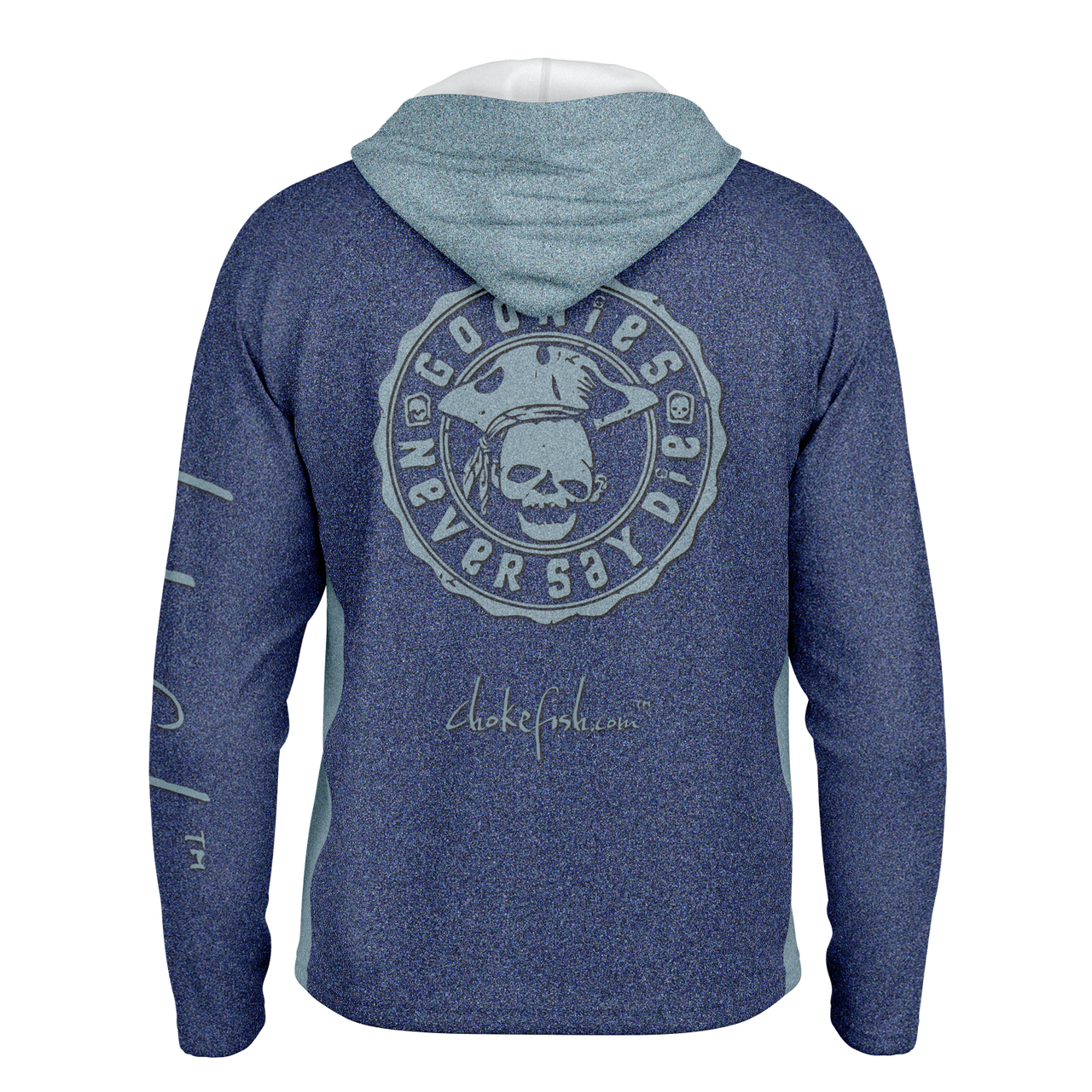 Chokefish™ Long Sleeve Every Day All Weather Hooded "Goonies Never Say Die" Shirt Men's - SLE