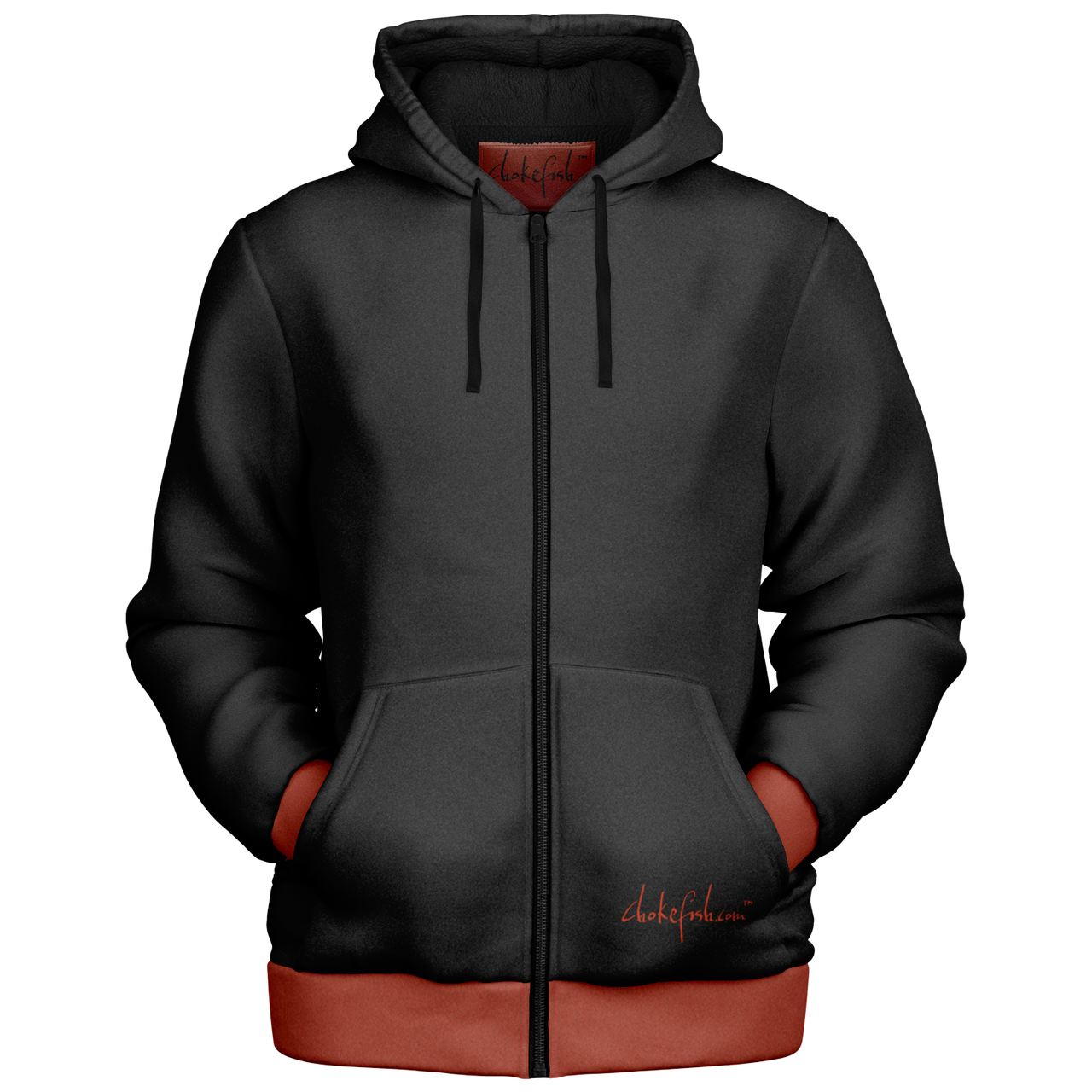 Chokefish™ Microfleece Zip-Up Hoodie Skulls-004B