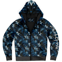 Chokefish™ Microfleece Zip-Up Hoodie Cannabis-008B