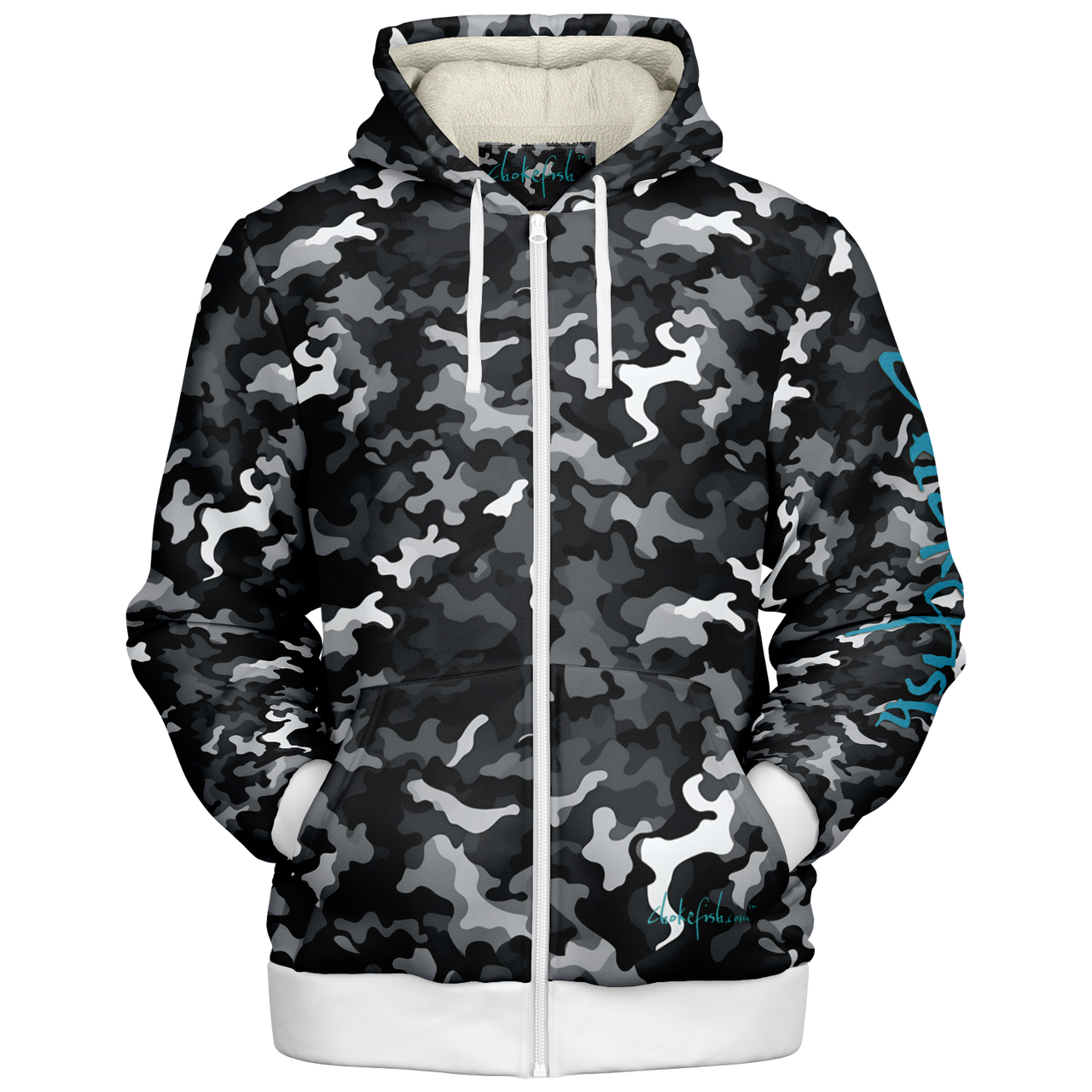 Chokefish™ Microfleece Zip-Up Hoodie Camouflage-001