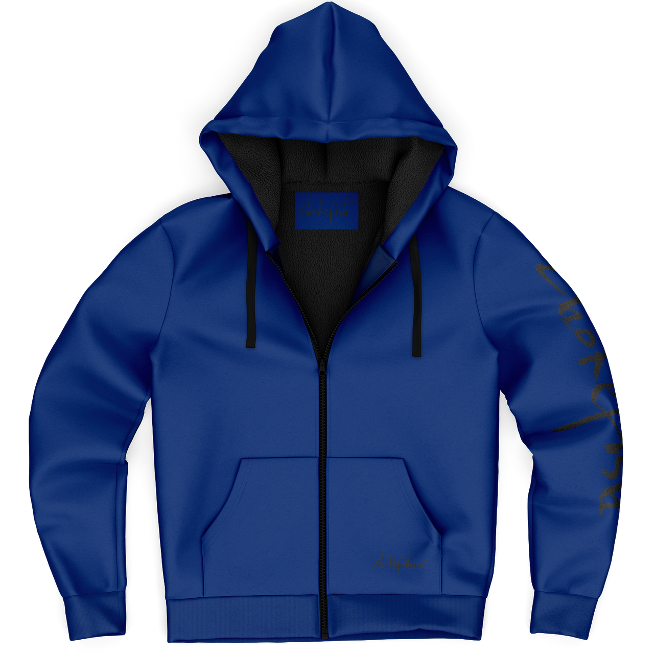 Chokefish™ Microfleece Zip-Up Hoodie Solid Colors-005B