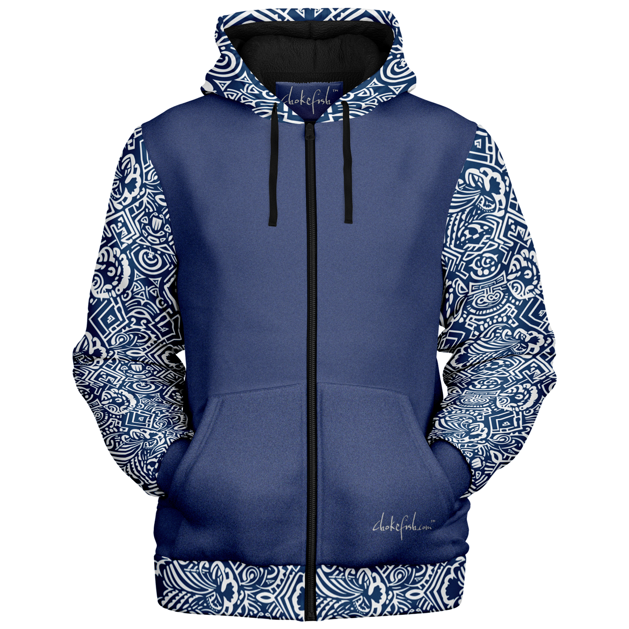 Chokefish™ Microfleece Zip-Up Hoodie Maori-001B