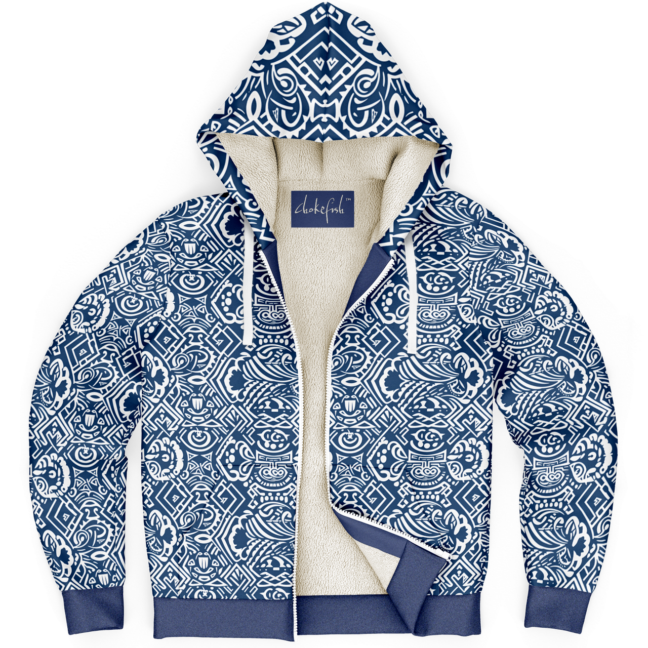 Chokefish™ Microfleece Zip-Up Hoodie Maori-001-2
