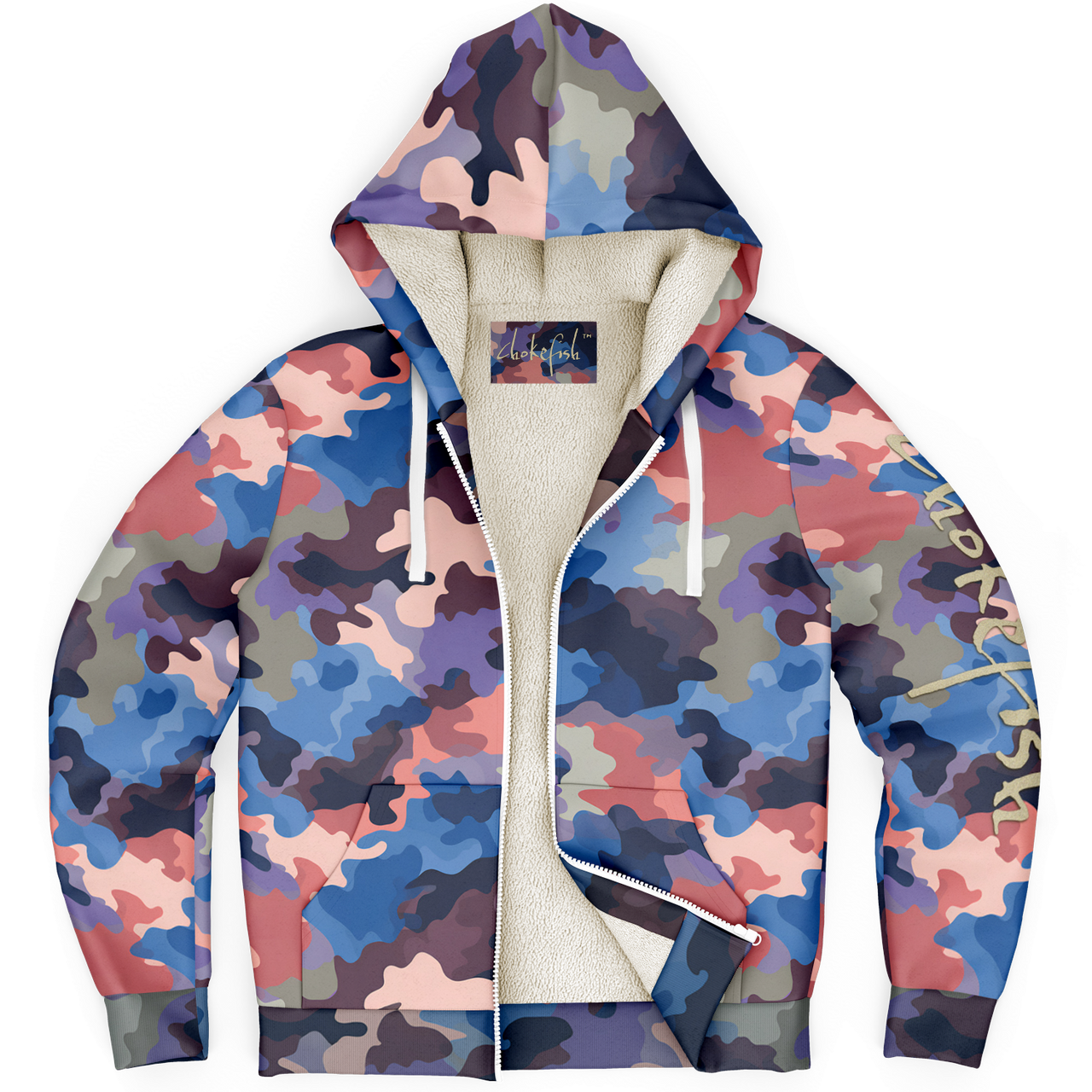 Chokefish™ Microfleece Zip-Up Hoodie Camouflage-004
