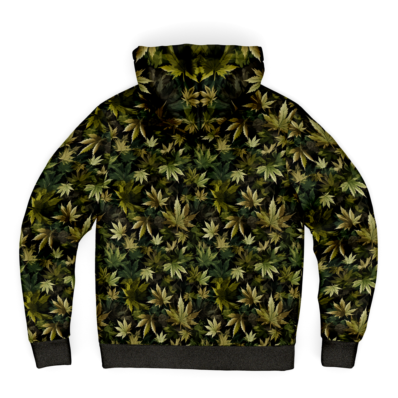 Chokefish™ Microfleece Zip-Up Hoodie Cannabis-009B