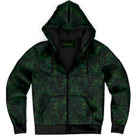 Chokefish™ Microfleece Zip-Up Hoodie Cannabis-004B