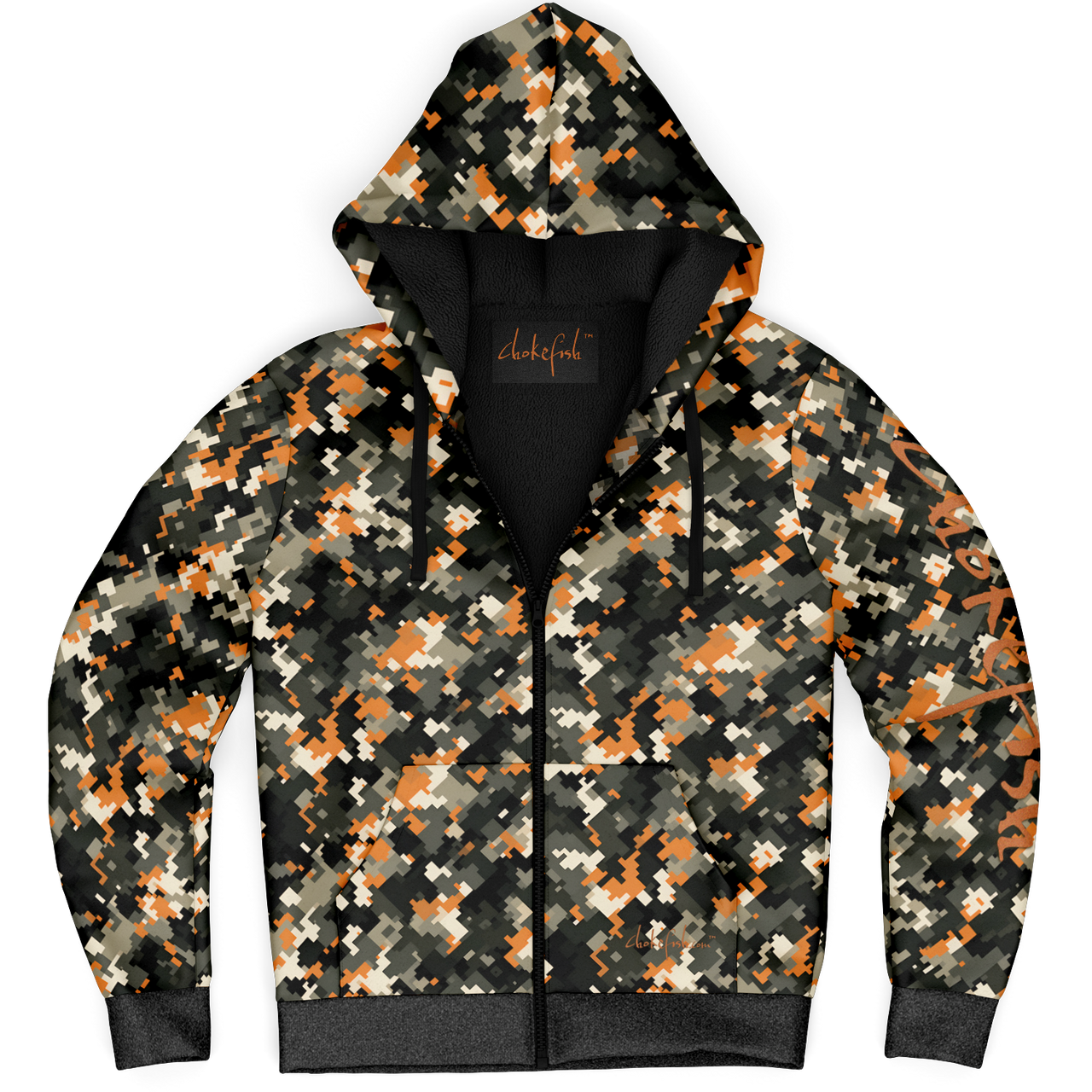 Chokefish™ Microfleece Zip-Up Hoodie Camouflage-016B