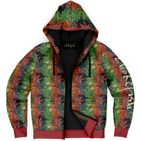 Chokefish™ Microfleece Zip-Up Hoodie Cannabis-005B