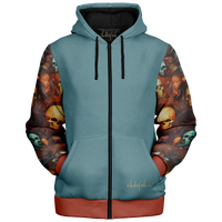 Chokefish™ Microfleece Zip-Up Hoodie Skulls-002B