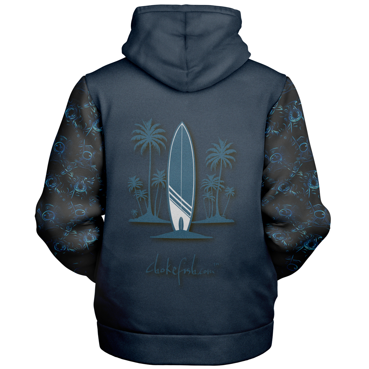 Chokefish™ Microfleece Zip-Up Hoodie Sun&Saltwater-005SEB