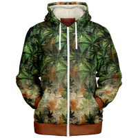 Chokefish™ Microfleece Zip-Up Hoodie Cannabis-001