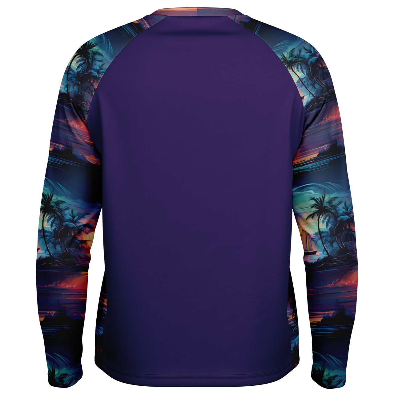 Chokefish™ Long Sleeve Every Day All Weather Trees&Boats Shirt Men's-004