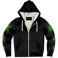 Chokefish™ Microfleece Zip-Up Hoodie Cannabis-003