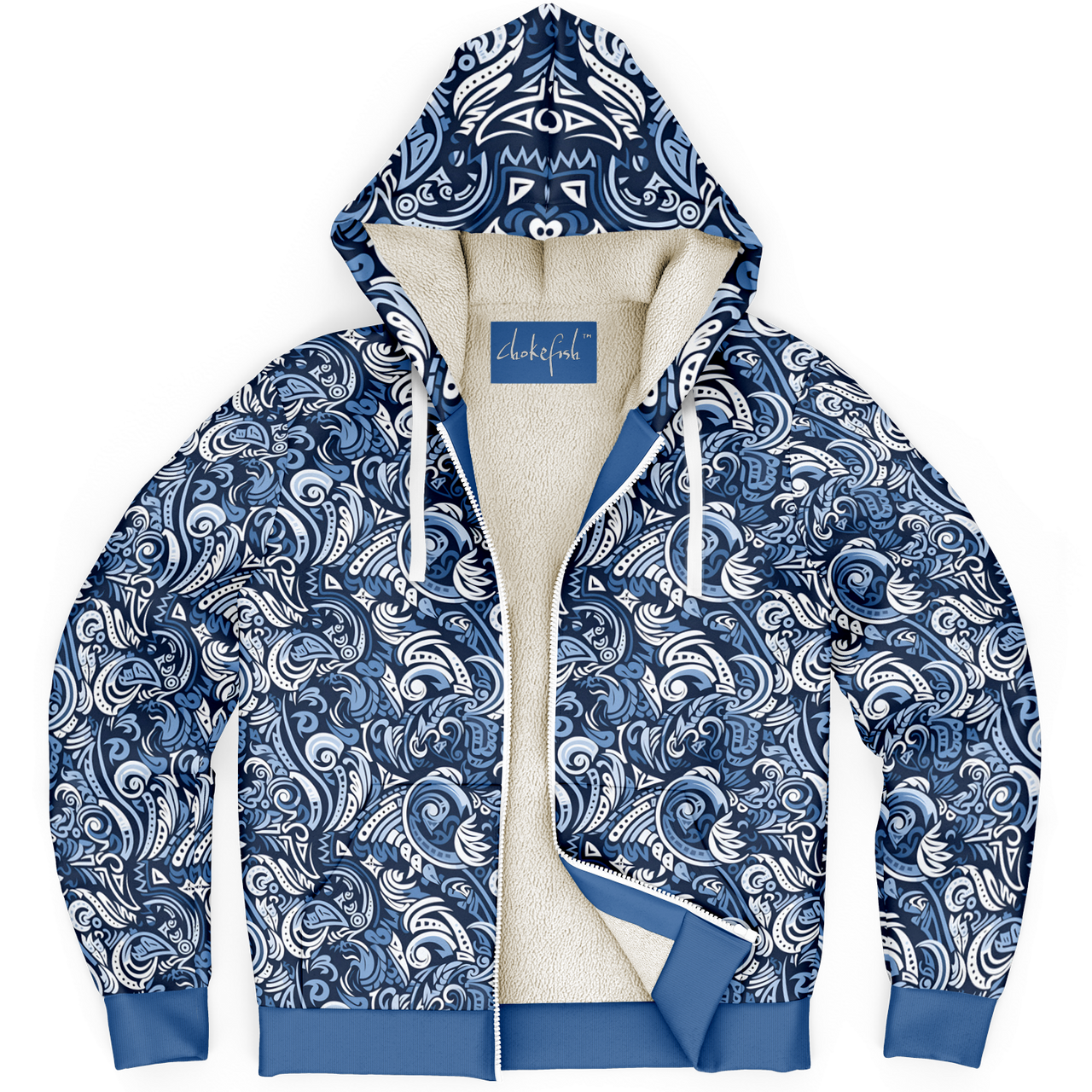 Chokefish™ Microfleece Zip-Up Hoodie Maori-004-2