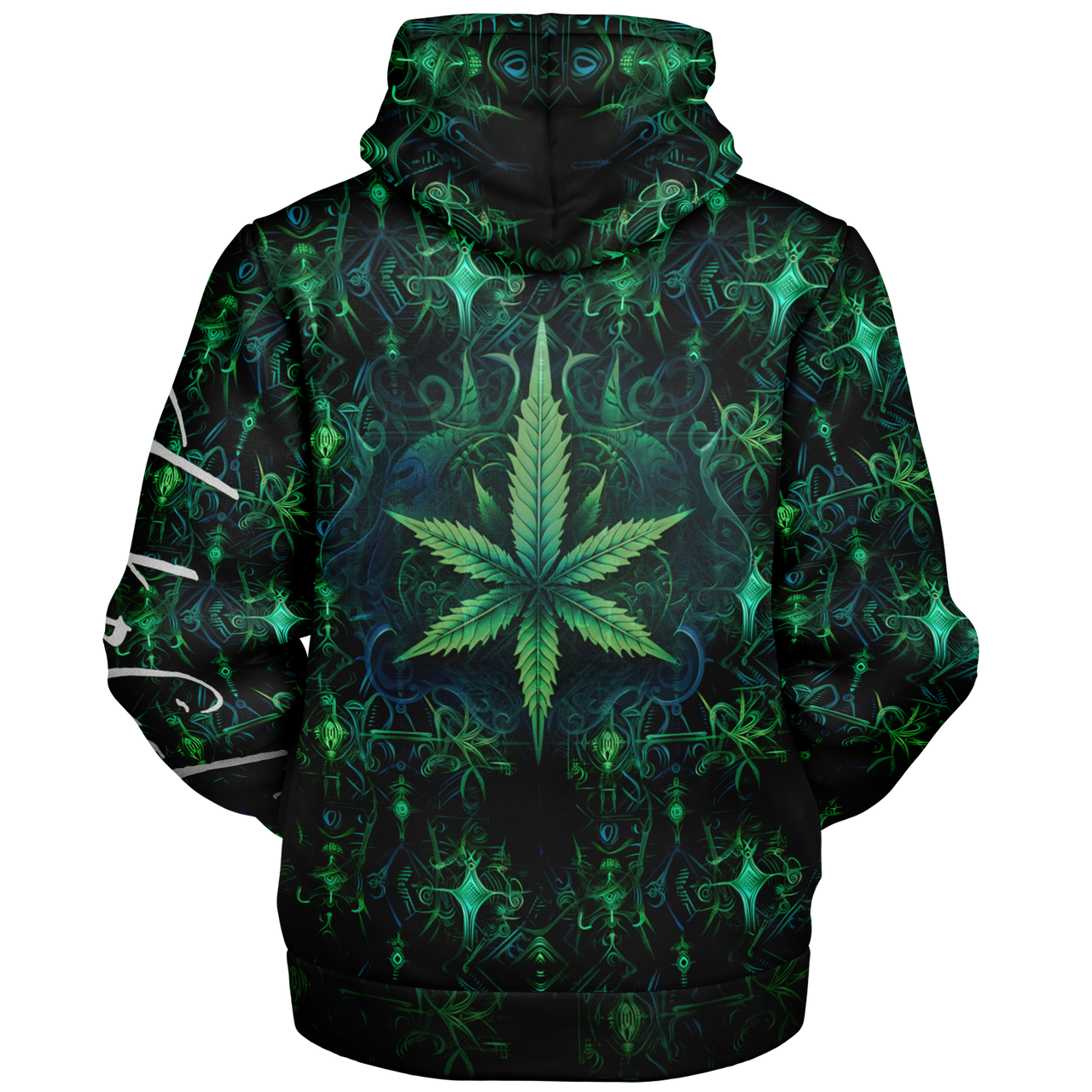 Chokefish™ Microfleece Zip-Up Hoodie Cannabis-002B