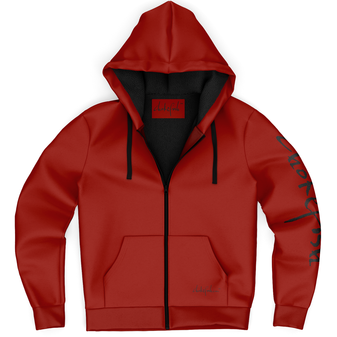 Chokefish™ Microfleece Zip-Up Hoodie Solid Colors-002B