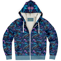 Chokefish™ Microfleece Zip-Up Hoodie Marine Life-005