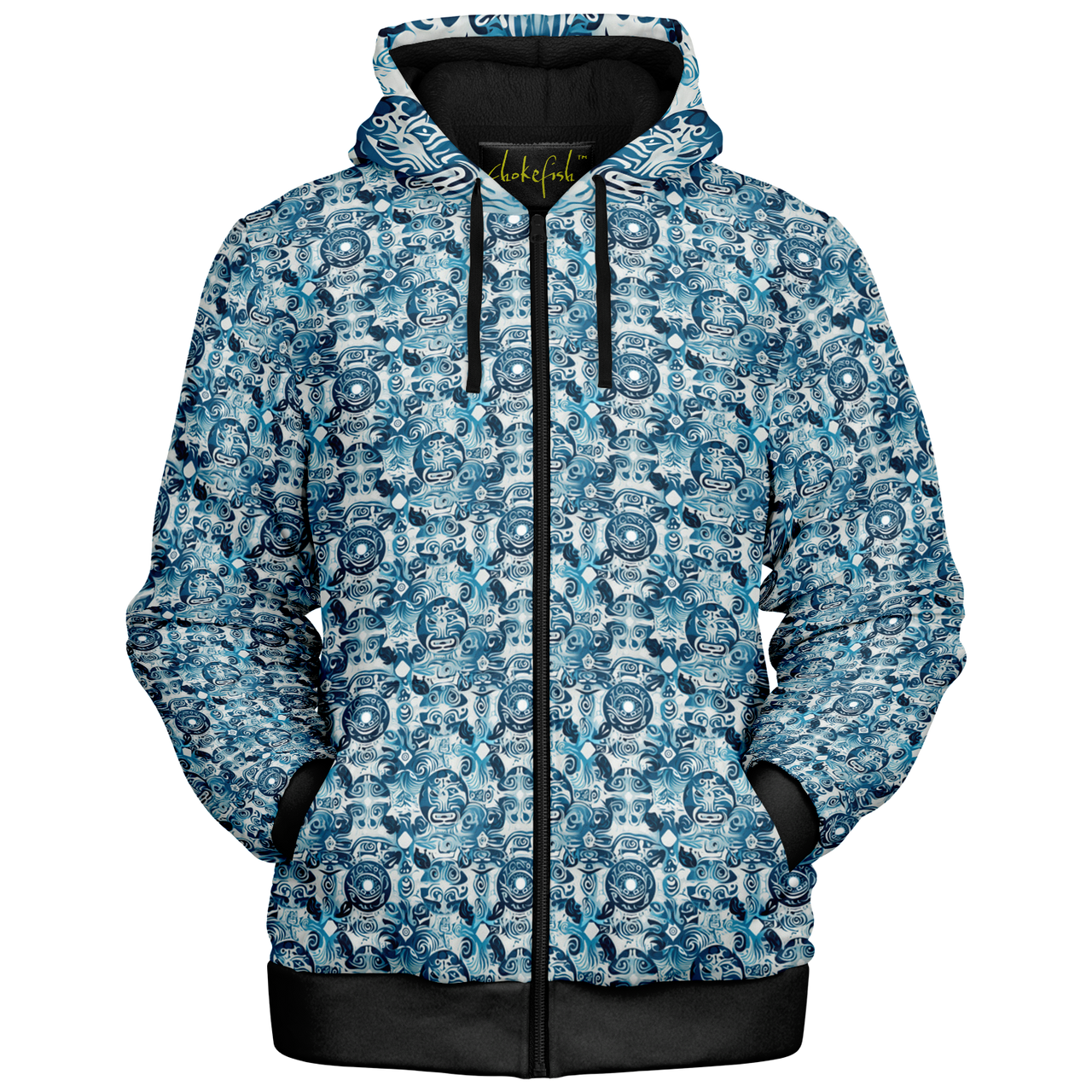 Chokefish™ Microfleece Zip-Up Hoodie Sun&Saltwater-002B