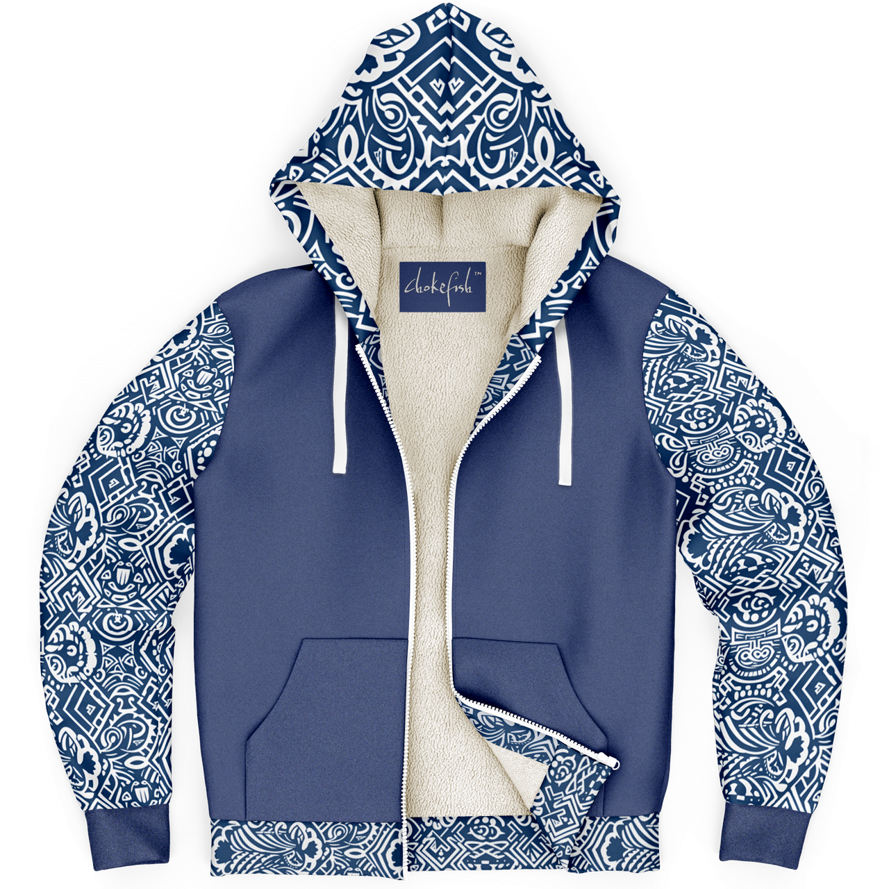 Chokefish™ Microfleece Zip-Up Hoodie Maori-001