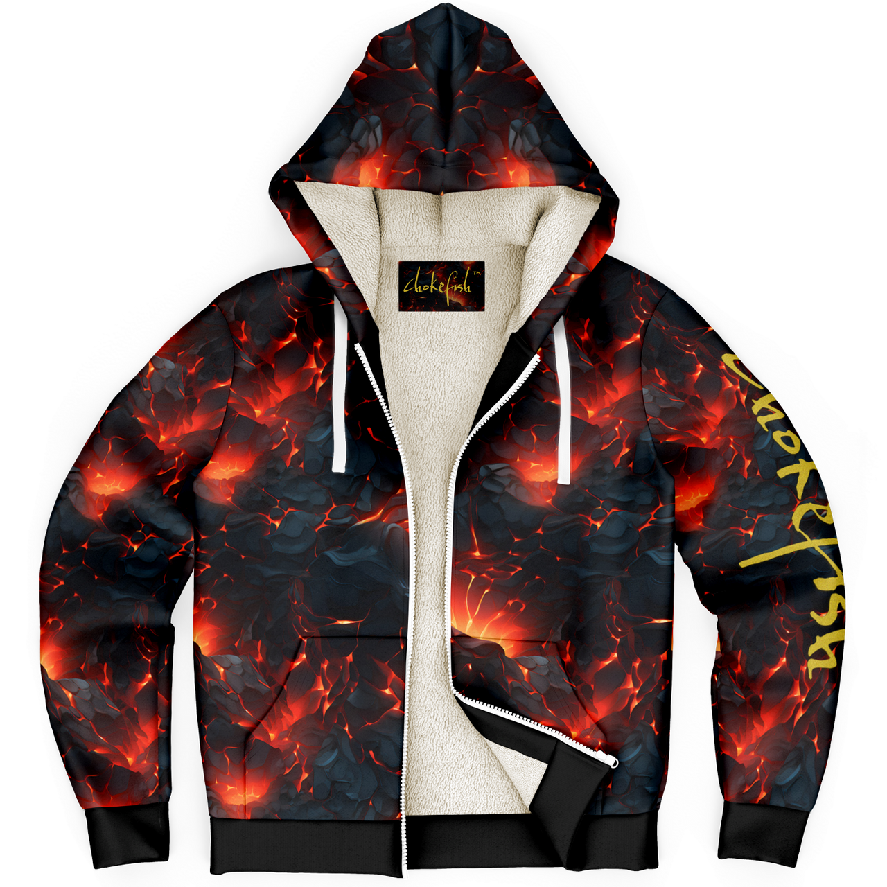 Chokefish™ Microfleece Zip-Up Hoodie Volcano-002