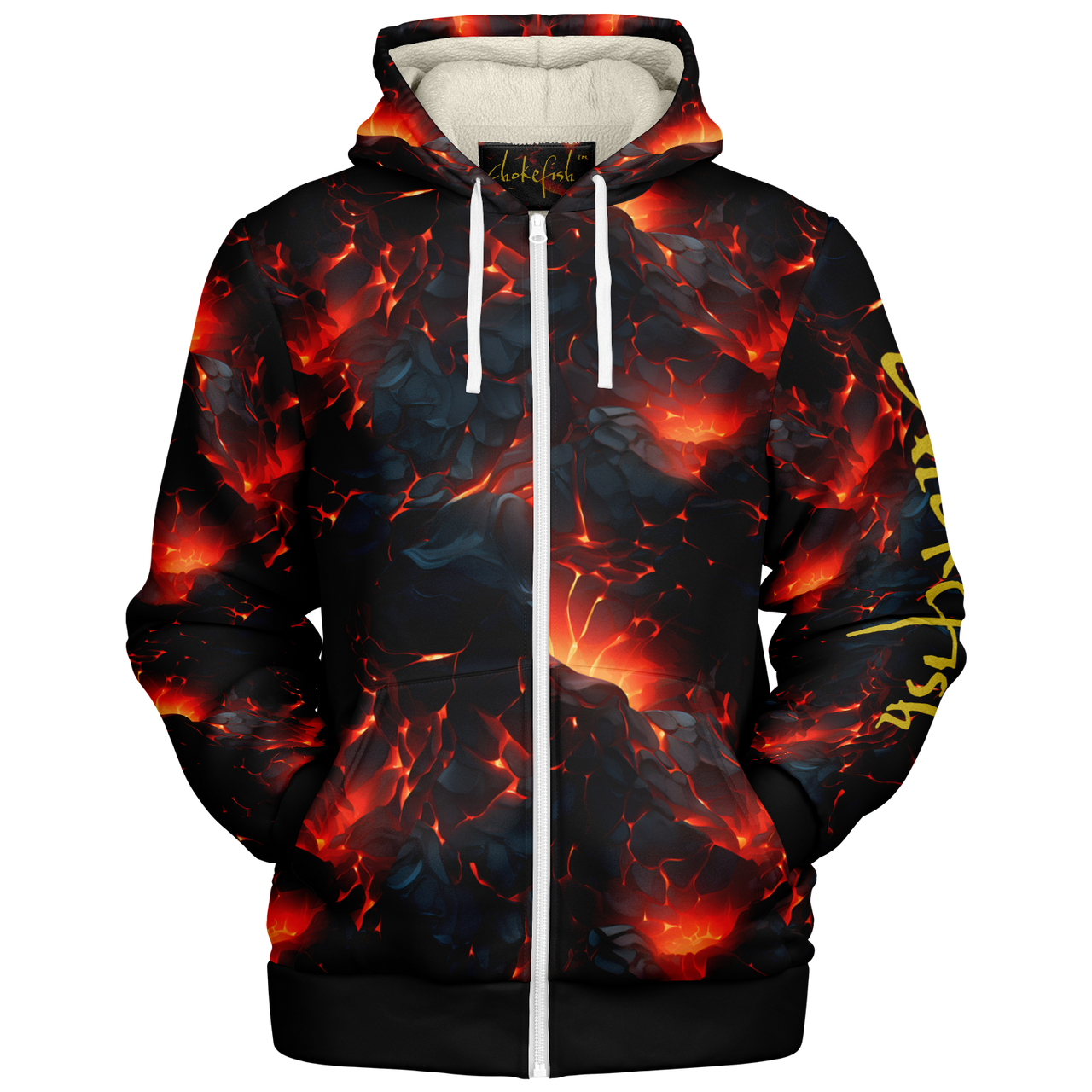 Chokefish™ Microfleece Zip-Up Hoodie Volcano-002