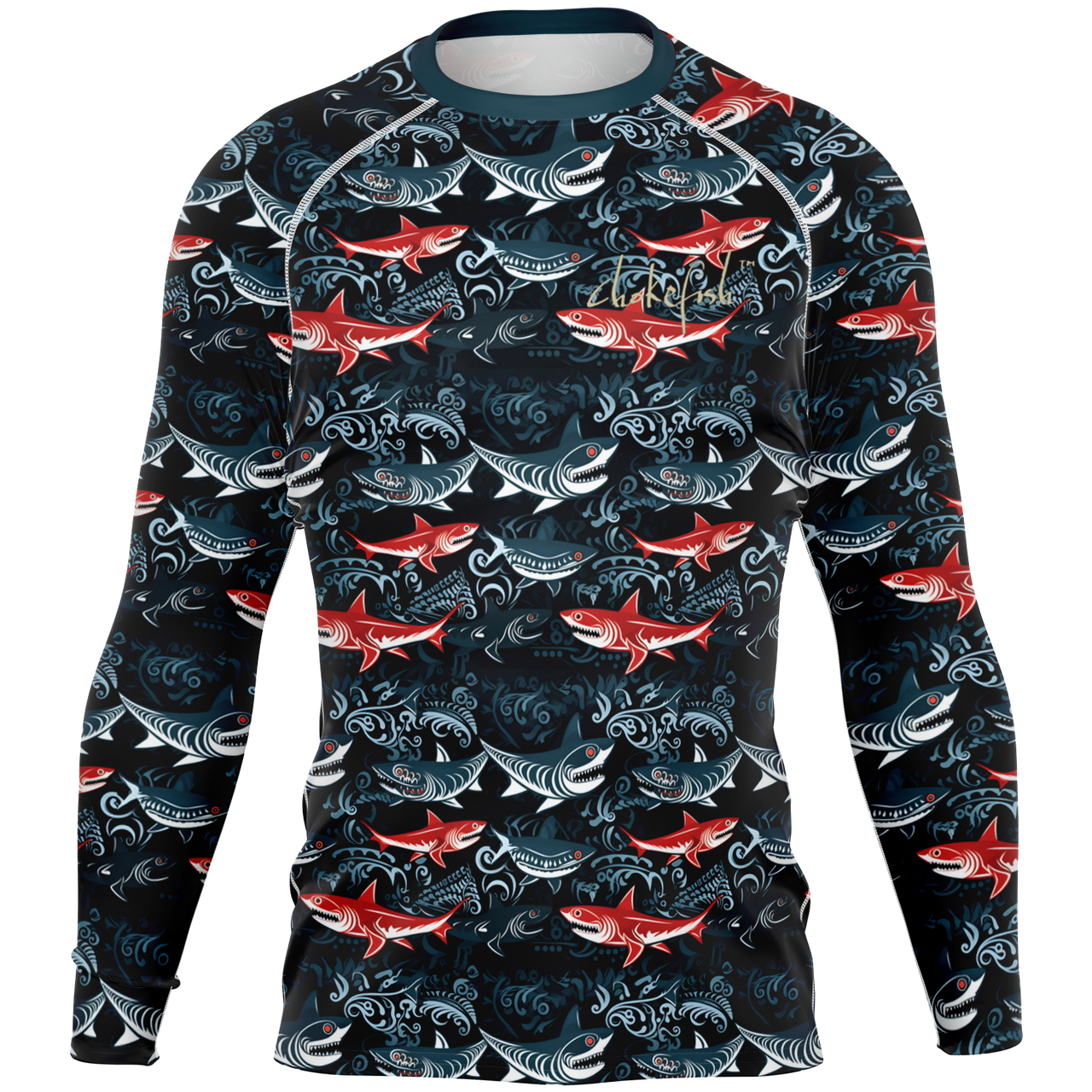 Chokefish™ Long Sleeve Rashguard Marine Men's Shirt-002