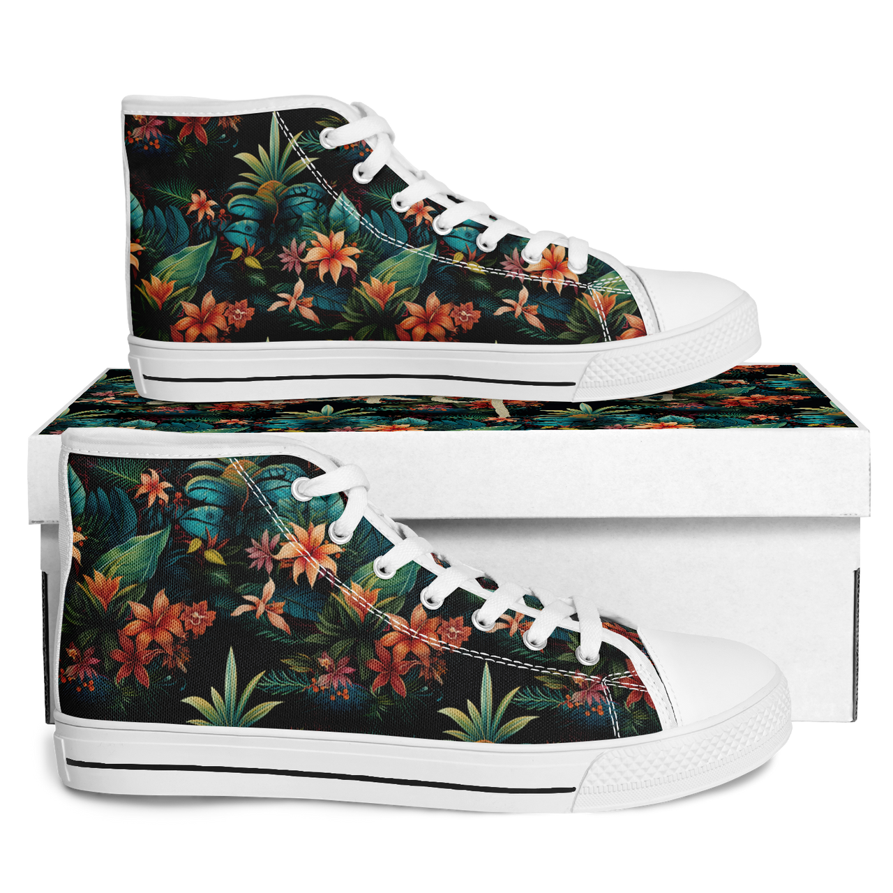 Chokefish™ Urban Peak Retro High Tops-Floral-007